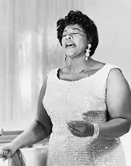 Eyes Closed Prints: Ella Fitzgerald Singing on Stage