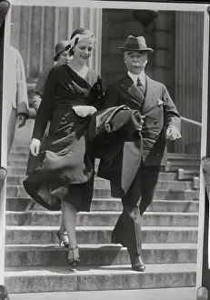 Ellin Berlin Leaving Court with her Father