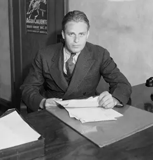 Glendale Prints: Elliott Roosevelt at His Gilpin Airlines Desk