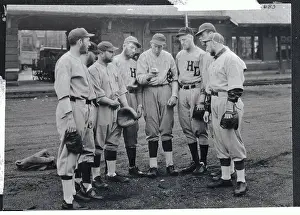 Elmer Dean Standing with Team Mates