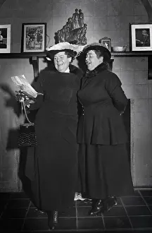 Elsa Maxwell and Marie Dressler Looking over Suffrage Operetta