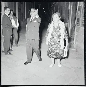 Elsa Maxwell Walking With Gentlemen