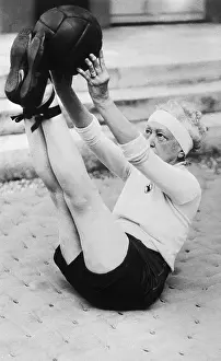 Headband Prints: Elsie De Wolfe Exercising with Ball