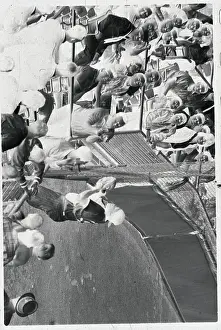 Elston Howard Catching Ball by Fence