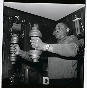 Elston Howard Working with Weights