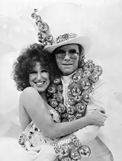 Elton John and Bette Midler Hugging
