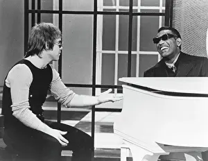 Ray Charles Prints: Elton John & Ray Charles