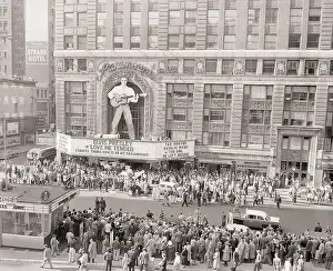 Marquee Prints: Elvis Presley Figure at the Paramount Theater