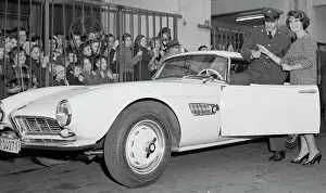 Photographers Model Prints: Elvis Presley Given Keys to His New Sportscar