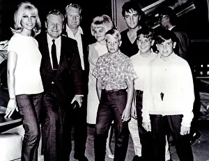 Elvis Presley with Nelson Rockefeller and Nancy Sinatra