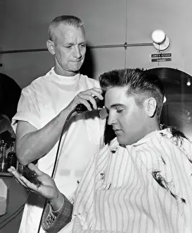 Recruit Prints: Elvis Presley Receives an Army Crew Cut