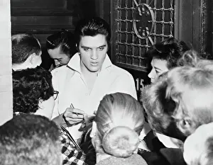 Autograph Prints: Elvis Presley Signs Girls Autographs