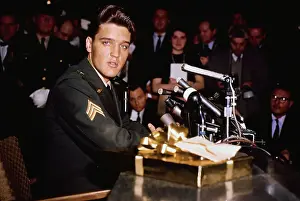 Elvis Presley Speaking at Press Conference