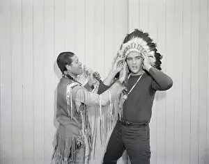 Native North American Prints: Elvis Presley in War Bonnet