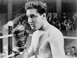 Elvis Presley Wearing Boxing Gloves