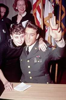 Autograph Prints: Elvis Signing Autographs