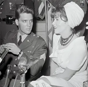 Fort Dix Prints: Elvis With Tina Louise