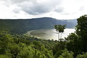 Crater Lake Prints: Embakai Crater, volcano, Ngorongoro Conservation Area, Tanzania, Africa