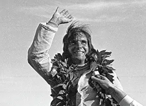 Arc0026305 Prints: Emerson Fittipaldi On The Podium At The Argentine Grand Prix