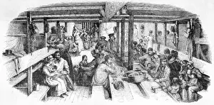 Emigrants Sailing on Ship While on Voyage to California