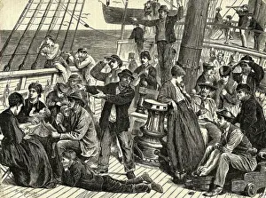 Worry Prints: Emigrants on Shipdeck