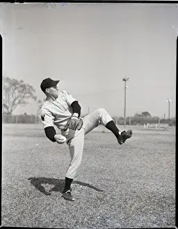 Pitching Prints: Emil Leonard Pitching At Practice