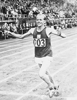 Fast Prints: Emil Zapotek Crossing Finish Line