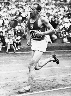 Emil Zayopek Running in Olympics