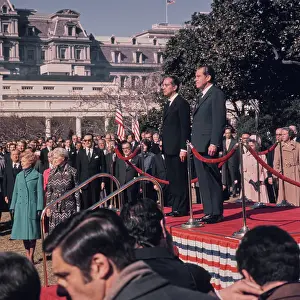 Huty36534 Prints: Emilio Colombo Visits Washington, D.C. 1971