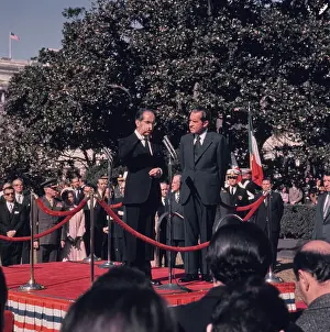 Huty36534 Prints: Emilio Colombo Visits Washington, D.C. 1971