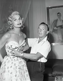 Emilio Schuberth Fitting a Model for One of His Designs