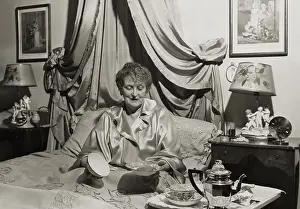 Etiquette Prints: Emily Post Eating in Bed