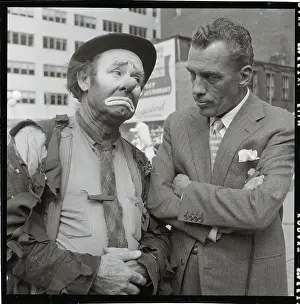 Host Prints: Emmett Kelly And Ed Sullivan Posing