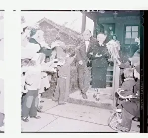 Emmett Kelly and Wife in Rice Shower