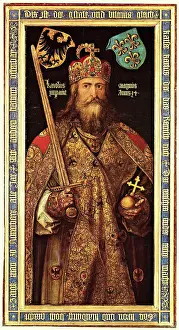 Charlemagne Prints: Emperor Charlemagne Holding Sword