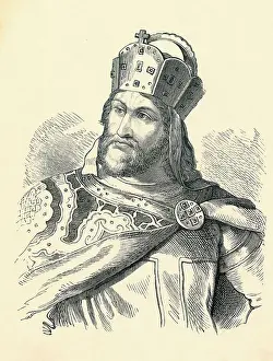 Emperor Frederick I, Barbarossa, Wearing Crown and Robe