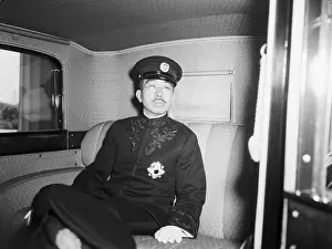 Emperor Hirohito in Car