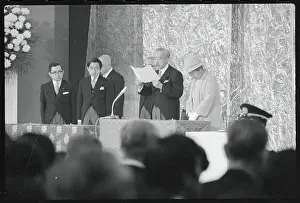 Akihito Prints: Emperor Hirohito Giving Speech