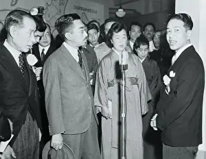 Hirohito Prints: Emperor Hirohito and Newsmen