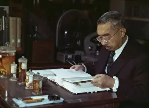 Emperor Hirohito Studying Marine Biology