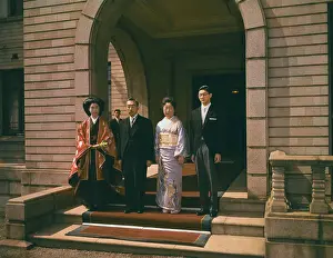 Nagako Prints: Emperor Hirohito with Wife and Family