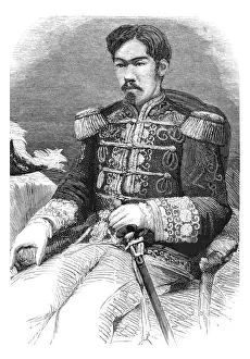 Name Of Person Prints: Emperor Mutsuhito Mikado Meiji Japan Portrait 1875