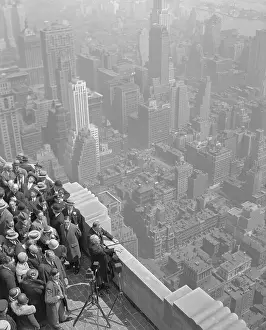 Governor Prints: Empire State Building Dedication Ceremonies on Rooftop