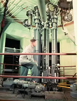 Argonne Prints: Employee at Boiling Water Reactor Mechanisms