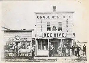 Lincoln Prints: Employees Gathering Outside Store