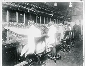 Employees in Switchboard Room