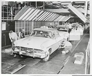 Edgewater Prints: Employees Working on Car Assembly Line