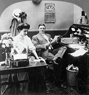 Supervisor Prints: Employer Dictating to Secretary