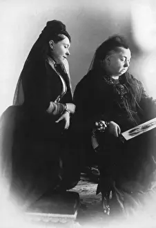 Empress Frederick and Queen Victoria Mourning Frederick's Death
