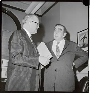John C Prints: Energy Specialists Edward Teller and John Stennis Having a Conversation